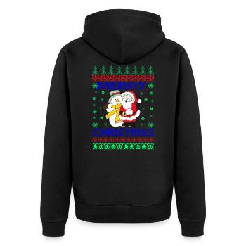 JOYEUX NOEL - Veste à capuche bio Premium Unisexe - noir - Dos - Nico (187cm)