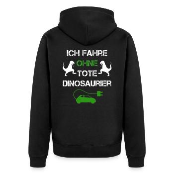 Je conduis sans dinosaures morts I voiture électrique - Veste à capuche bio Premium Unisexe - noir - Dos - Nico (187cm)