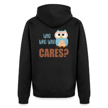 Chouette hibou hibou - Veste à capuche bio Premium Unisexe - noir - Dos - Nico (187cm)