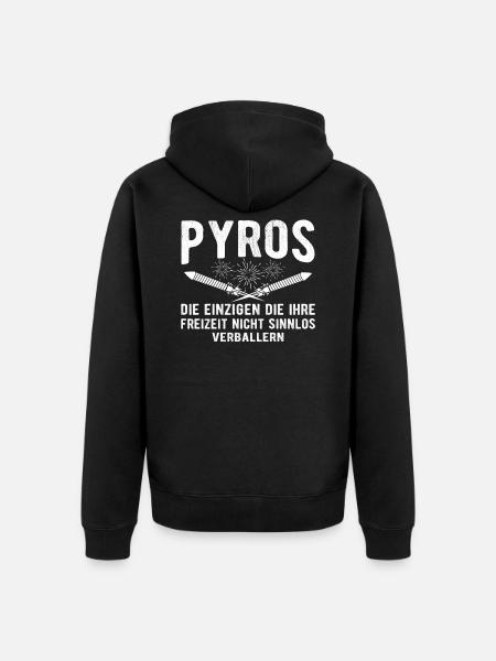 Pyros - Unisex Premium Bio Zip Hoodie - Schwarz