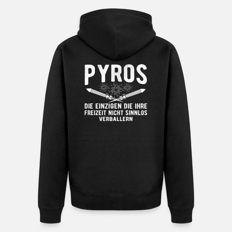 Pyros - Unisex Premium Bio Zip Hoodie - Schwarz