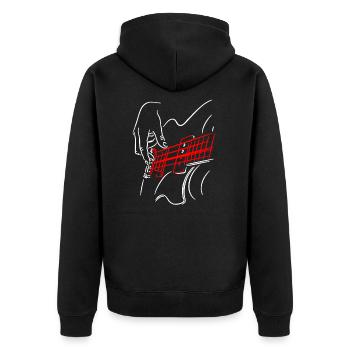 Guitare cadeau guitare guitariste - Veste à capuche bio Premium Unisexe - noir - Dos - Nico (187cm)