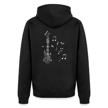Cadeau de guitare - Veste à capuche bio Premium Unisexe - noir - Dos - Nico (187cm)
