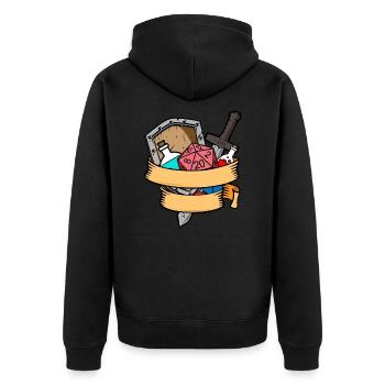 Dice Game Dice Gift - Unisex Premium Organic Zip Hoodie - black - Back - Nico (187cm)