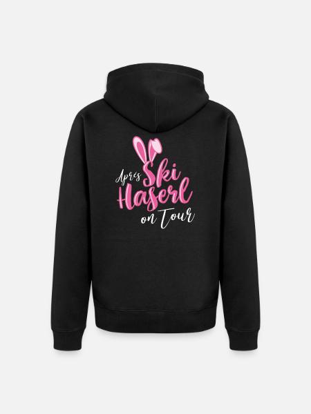 Lustiges Apres Skihaserl Skifahren Party Geschenk - Unisex Premium Bio Zip Hoodie - Schwarz
