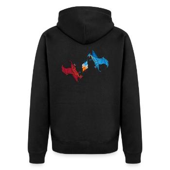 Dragon dice game fantasy - Unisex Premium Organic Zip Hoodie - black - Back - Nico (187cm)