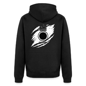 Guitar Guitars Gift - Unisex Premium Organic Zip Hoodie - black - Back - Nico (187cm)
