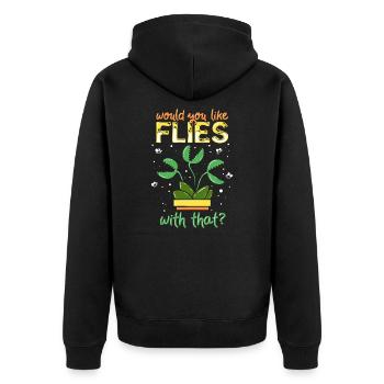 Carnivorous plants - Unisex Premium Organic Zip Hoodie - black - Back - Nico (187cm)