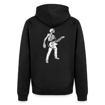 Joueur de guitare guitare squelette - Veste à capuche bio Premium Unisexe - noir - Dos - Nico (187cm)
