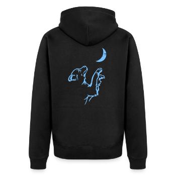 Chemise chien chien - Veste à capuche bio Premium Unisexe - noir - Dos - Nico (187cm)