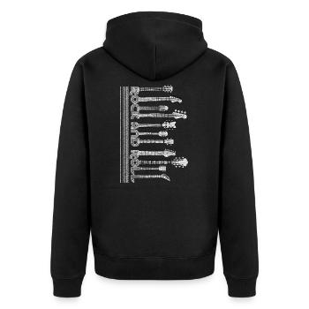Guitares rock and roll - Veste à capuche bio Premium Unisexe - noir - Dos - Nico (187cm)