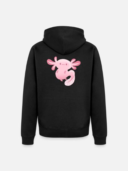 Axolotl - Unisex Premium Organic Zip Hoodie - black