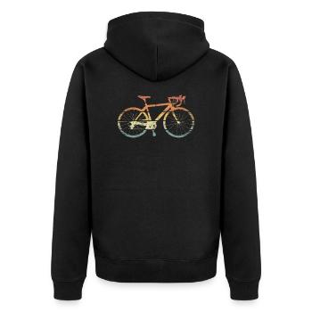 coureur - Veste à capuche bio Premium Unisexe - noir - Dos - Nico (187cm)