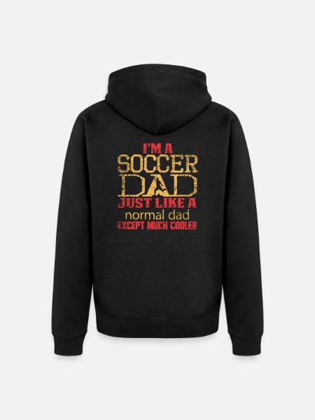Soccer dad - Unisex Premium Organic Zip Hoodie - black