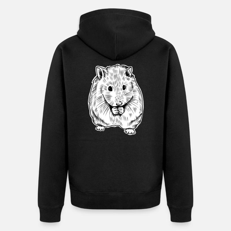 hamster - Veste à capuche bio Premium Unisexe - noir