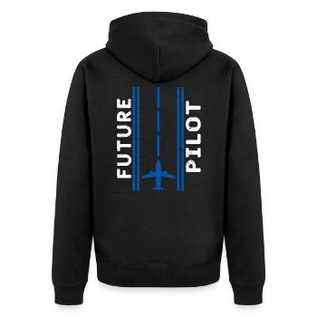 Pilote avion pilote - Veste à capuche bio Premium Unisexe - noir - Dos - Nico (187cm)