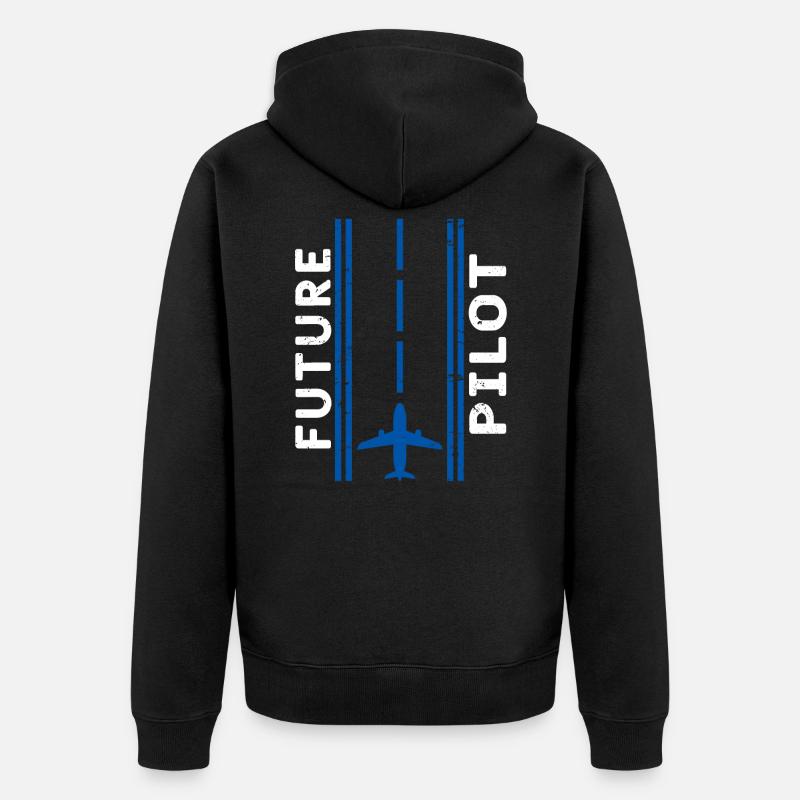 Pilote avion pilote - Veste à capuche bio Premium Unisexe - noir