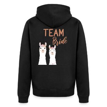 Team Bride Bride Alpaga Llama JGA Bachelorette - Veste à capuche bio Premium Unisexe - noir - Dos - Nico (187cm)