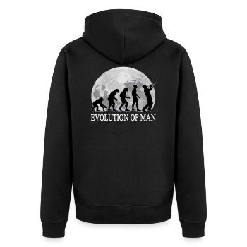 Evolution trumpet music - Unisex Premium Organic Zip Hoodie - black - Back - Nico (187cm)
