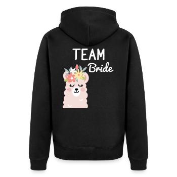 Team Bride Bride Alpaca Lama Alpaka JGA Party - Veste à capuche bio Premium Unisexe - noir - Dos - Nico (187cm)