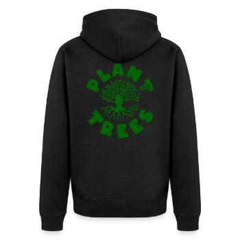 Planter des arbres - Veste à capuche bio Premium Unisexe - noir - Dos - Nico (187cm)