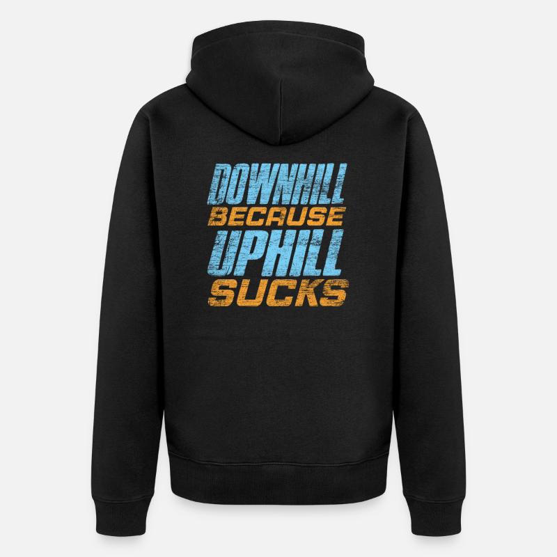 VTT de descente - Veste à capuche bio Premium Unisexe - noir