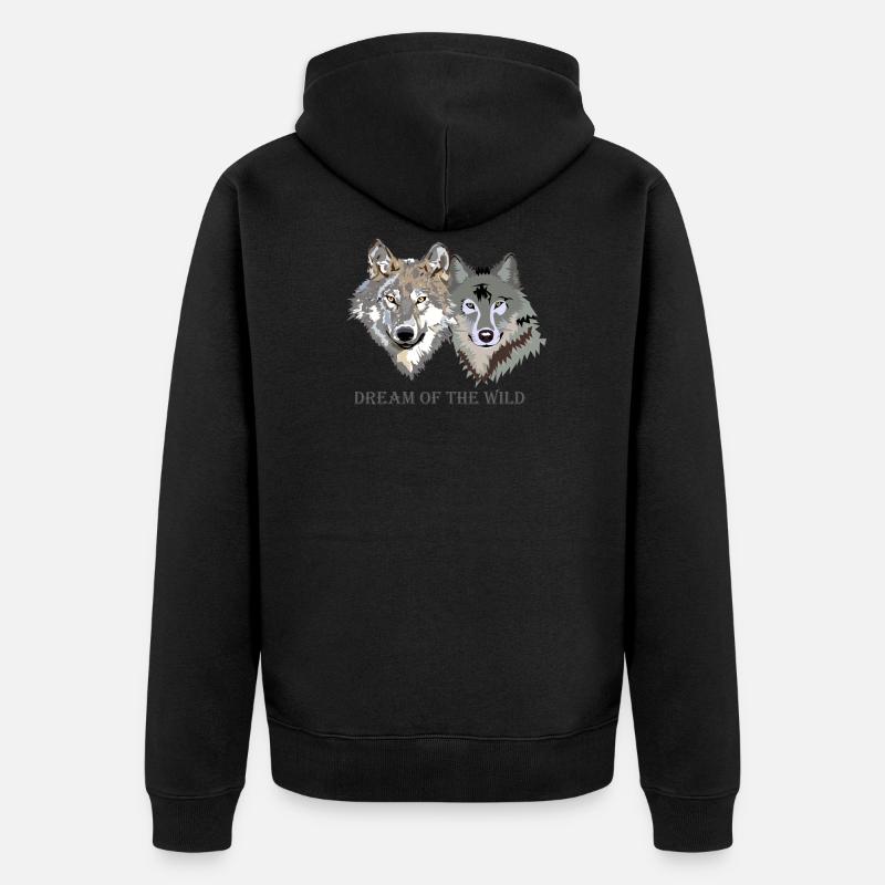 RÊVE DE LA SAUVAGE - Veste à capuche bio Premium Unisexe - noir