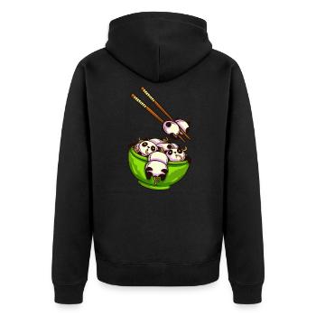 Ramen Pandas Japanese - Veste à capuche bio Premium Unisexe - noir - Dos - Nico (187cm)
