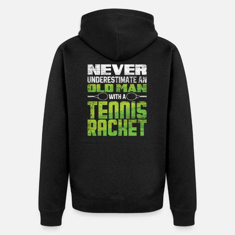 Grand-père de tennis - Veste à capuche bio Premium Unisexe - noir