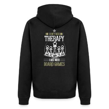 Jeux de société jeux d'échecs - Veste à capuche bio Premium Unisexe - noir - Dos - Nico (187cm)