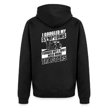 I just need more tractor sayings - Unisex Premium Organic Zip Hoodie - black - Back - Nico (187cm)