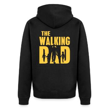 The Walking Dad gift for the father - Unisex Premium Organic Zip Hoodie - black - Back - Nico (187cm)