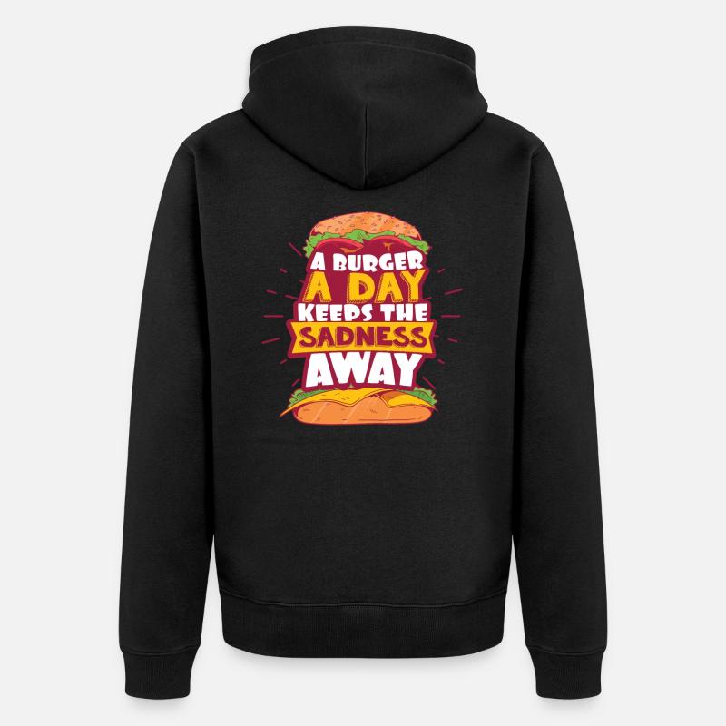 Burger - Veste à capuche bio Premium Unisexe - noir