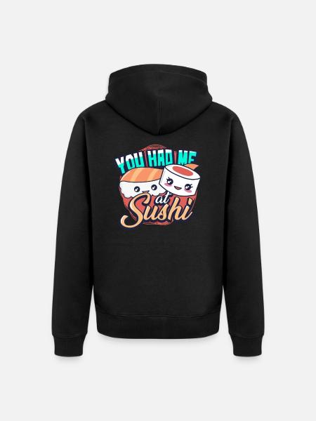 Sushi - Unisex Premium Bio Zip Hoodie - Schwarz