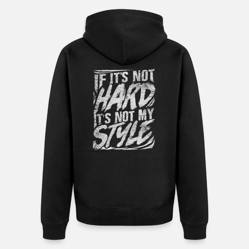 Musique techno hardstyle - Veste à capuche bio Premium Unisexe - noir