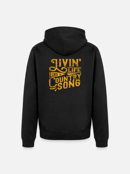 Country music - Unisex Premium Organic Zip Hoodie - black