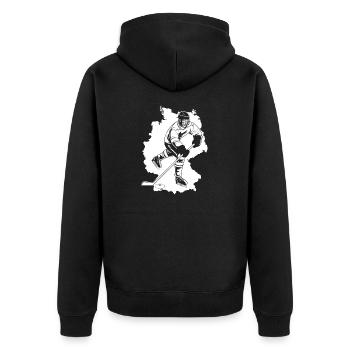 Hockey hockey hockey sur glace drapeau Allemagne - Veste à capuche bio Premium Unisexe - noir - Dos - Nico (187cm)