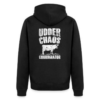 Éleveur de vaches - Veste à capuche bio Premium Unisexe - noir - Dos - Nico (187cm)