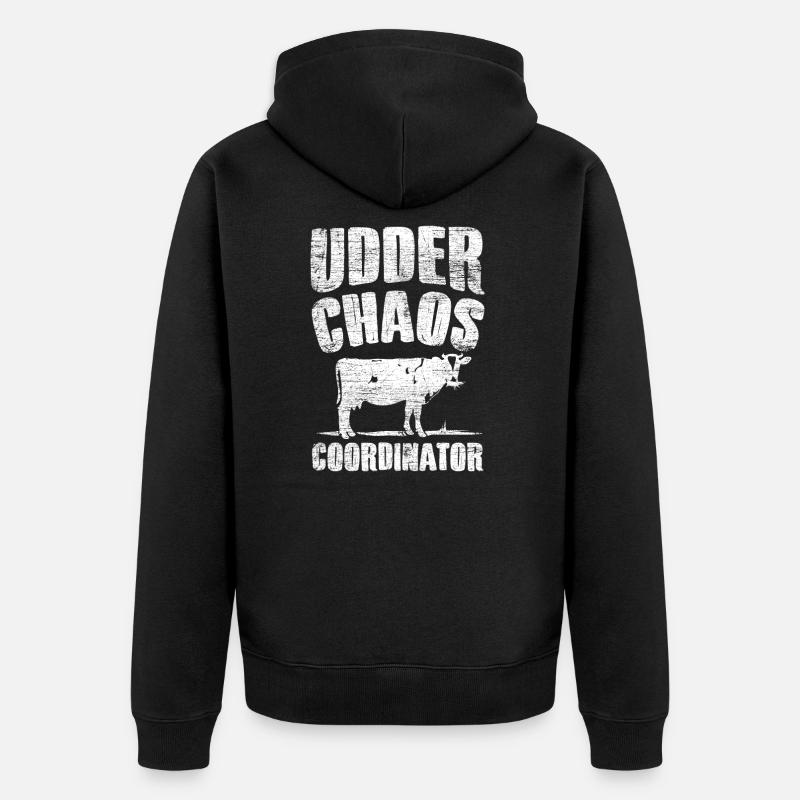 Éleveur de vaches - Veste à capuche bio Premium Unisexe - noir