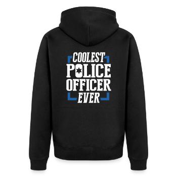 Policier police - Veste à capuche bio Premium Unisexe - noir - Dos - Nico (187cm)