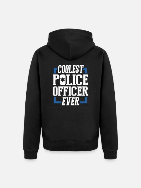 Polizist Polizei - Unisex Premium Bio Zip Hoodie - Schwarz