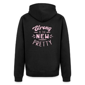 Feminism feminist - Unisex Premium Organic Zip Hoodie - black - Back - Nico (187cm)