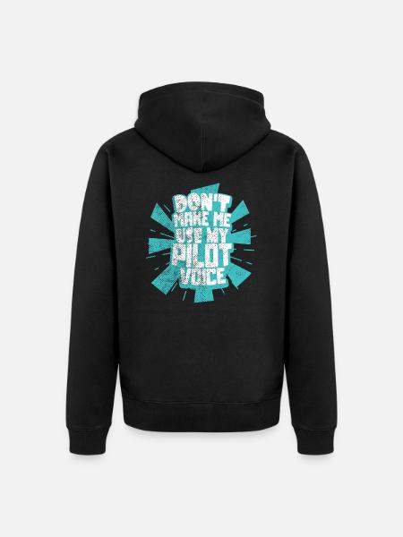 pilot - Unisex Premium Organic Zip Hoodie - black