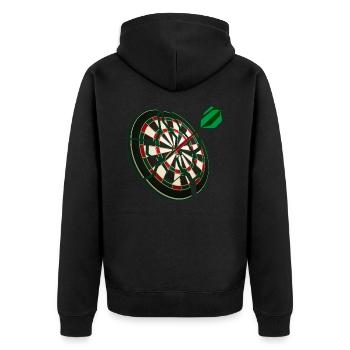 Dart Bullseye Dart player jeu de fléchettes - Veste à capuche bio Premium Unisexe - noir - Dos - Nico (187cm)