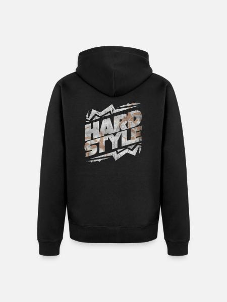 Hardstyle Techno - Unisex Premium Bio Zip Hoodie - Schwarz