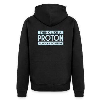 Science physique - Veste à capuche bio Premium Unisexe - noir - Dos - Nico (187cm)