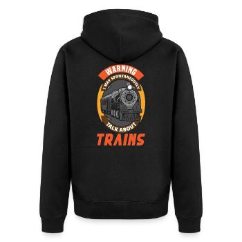 Train train lover trains train driver train driver - Unisex Premium Organic Zip Hoodie - black - Back - Nico (187cm)