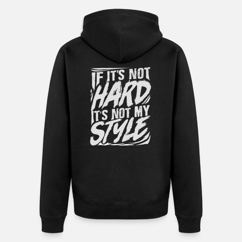 Hardstyle Techno - Unisex Premium Bio Zip Hoodie - Schwarz