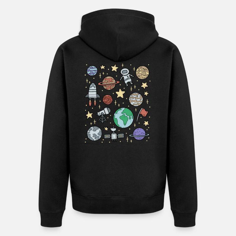 Univers Espace Espace - Veste à capuche bio Premium Unisexe - noir
