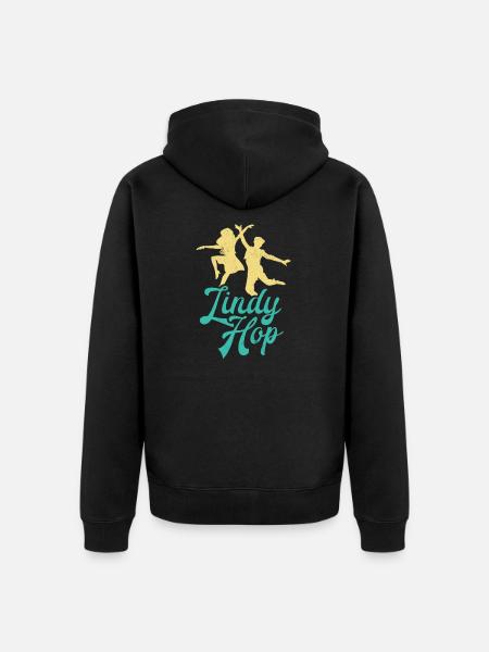 Lindy Hop Dance - Unisex Premium Organic Zip Hoodie - black